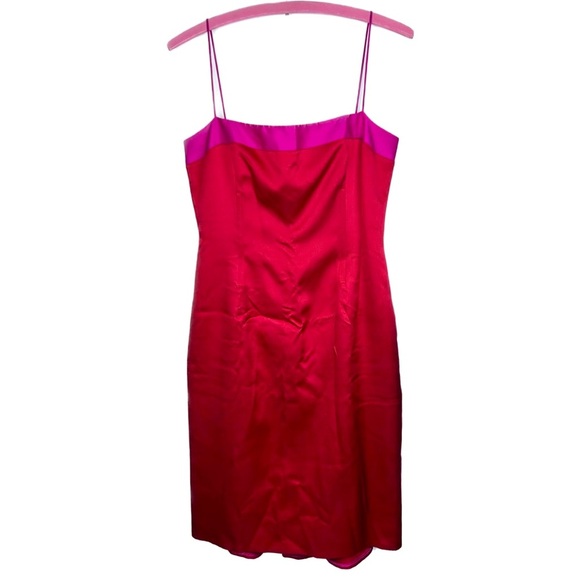 EUC Tahari Silk Color Block Slip Dress - Picture 1 of 1
